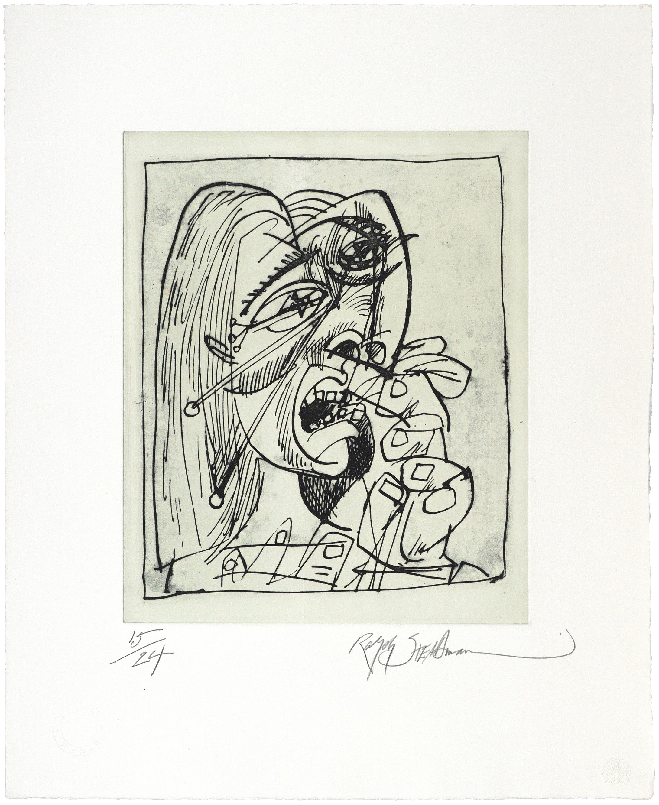 Ralph Steadman: Picasso 347 Suite Homage - Weeping Woman