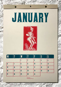 Peacock: 2025 Wood Type Calendar