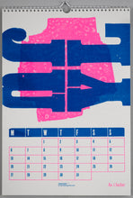 Load image into Gallery viewer, Peacock: 2026 Risograph &amp; Letterpress Calendar