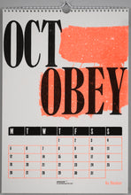 Load image into Gallery viewer, Peacock: 2026 Risograph &amp; Letterpress Calendar