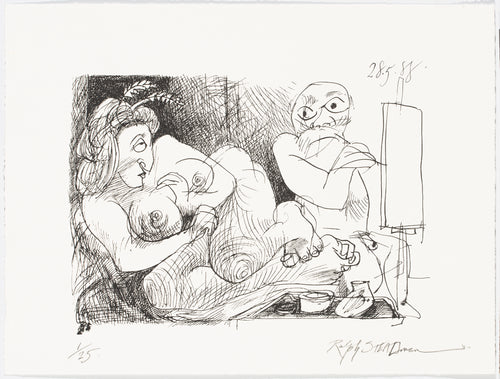 Ralph Steadman: Picasso 347 Suite Homage - Artist and Model