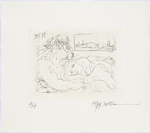 Ralph Steadman: Picasso 347 Suite Homage - Minotaur