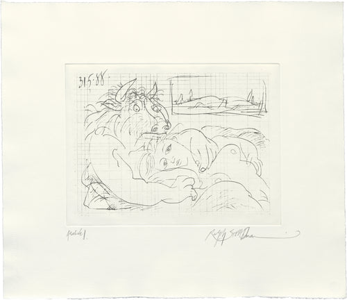 Ralph Steadman: Picasso 347 Suite Homage - Minotaur