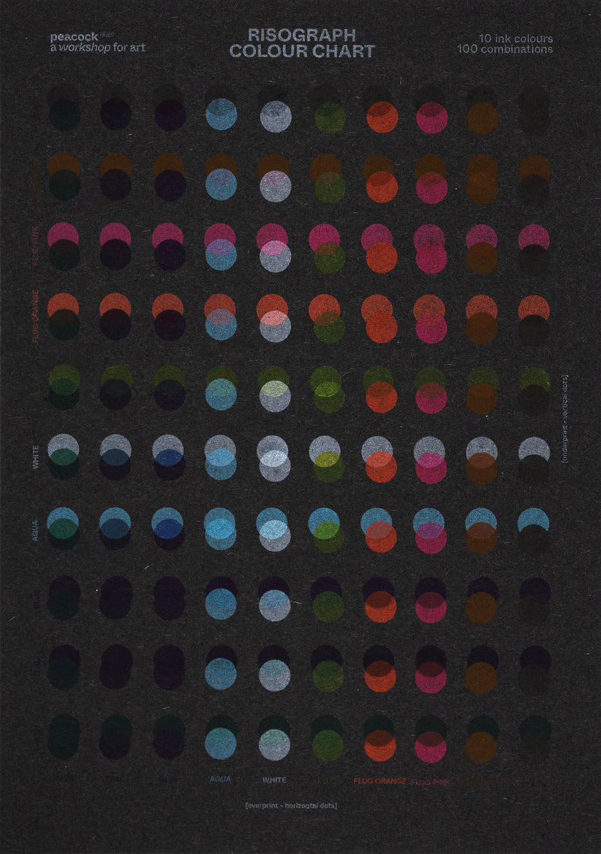 Peacock: Risograph Colour Chart (A5) - pack 2 – Peacock - a workshop ...