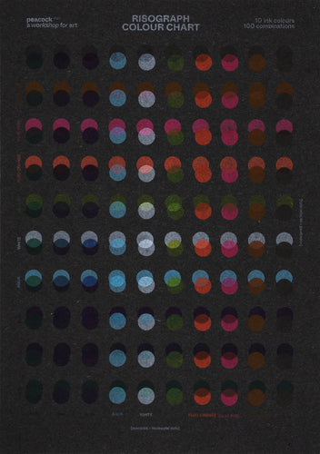Peacock: Risograph Colour Chart (A5) - pack 2