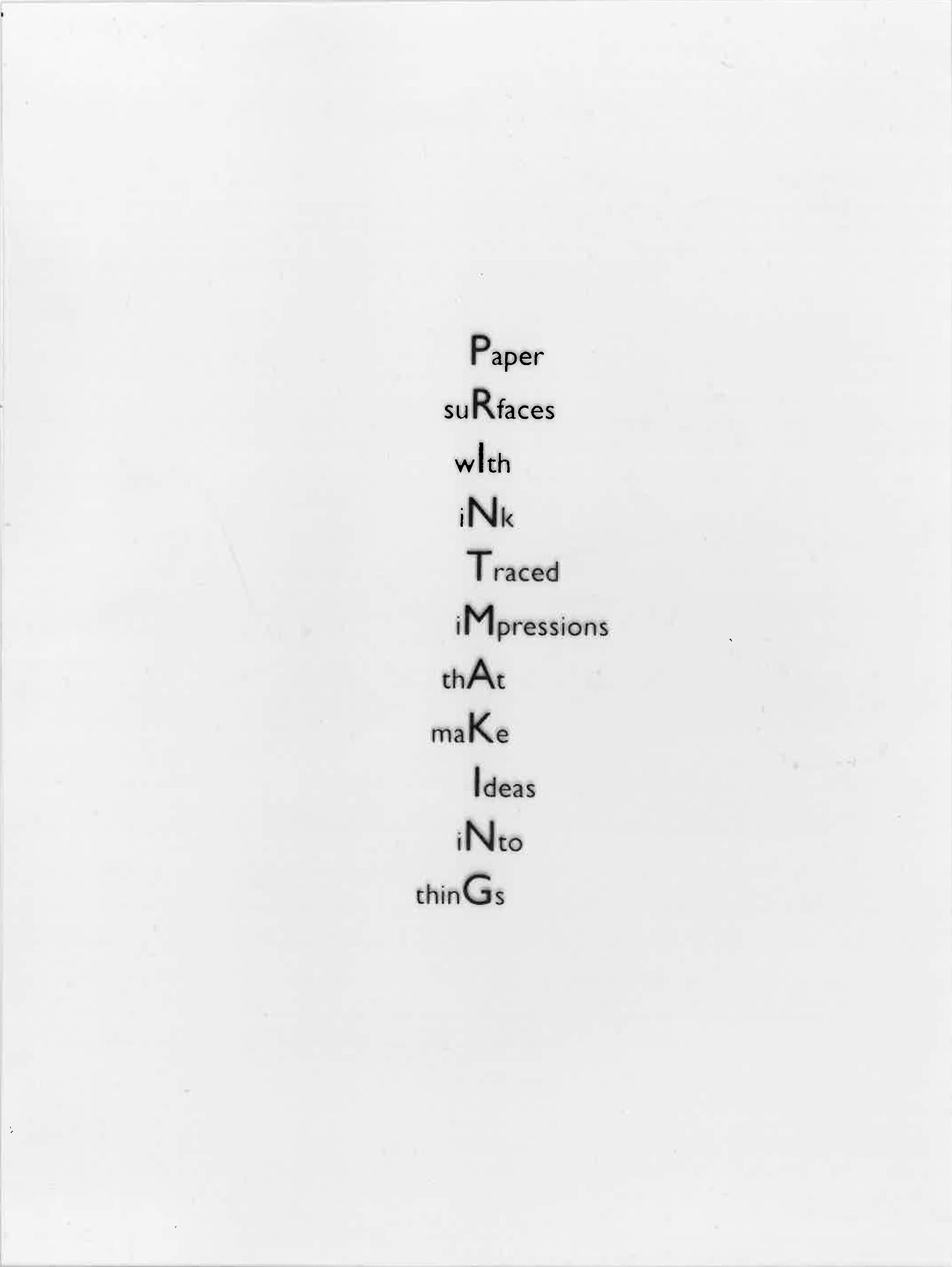 Alec Finlay: Printmaking