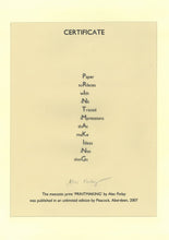 Load image into Gallery viewer, Alec Finlay: Printmaking