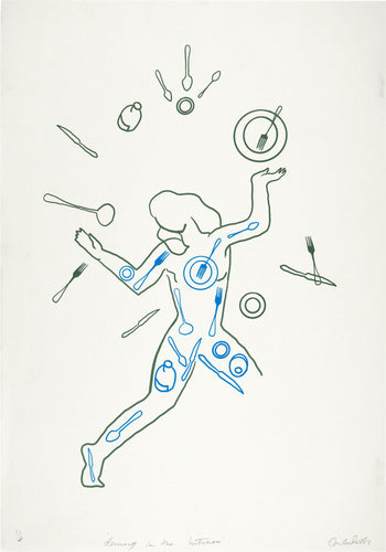 Carla Smith: Dancing in the Kitchen (Blue)