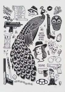 Mike Giant: Peacock Print