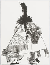 Load image into Gallery viewer, Pat Douthwaite: Black Spiky-Haired Geisha and Bent &#39;Topper&#39;