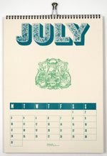 Load image into Gallery viewer, Peacock: 2023 Wood Type Calendar