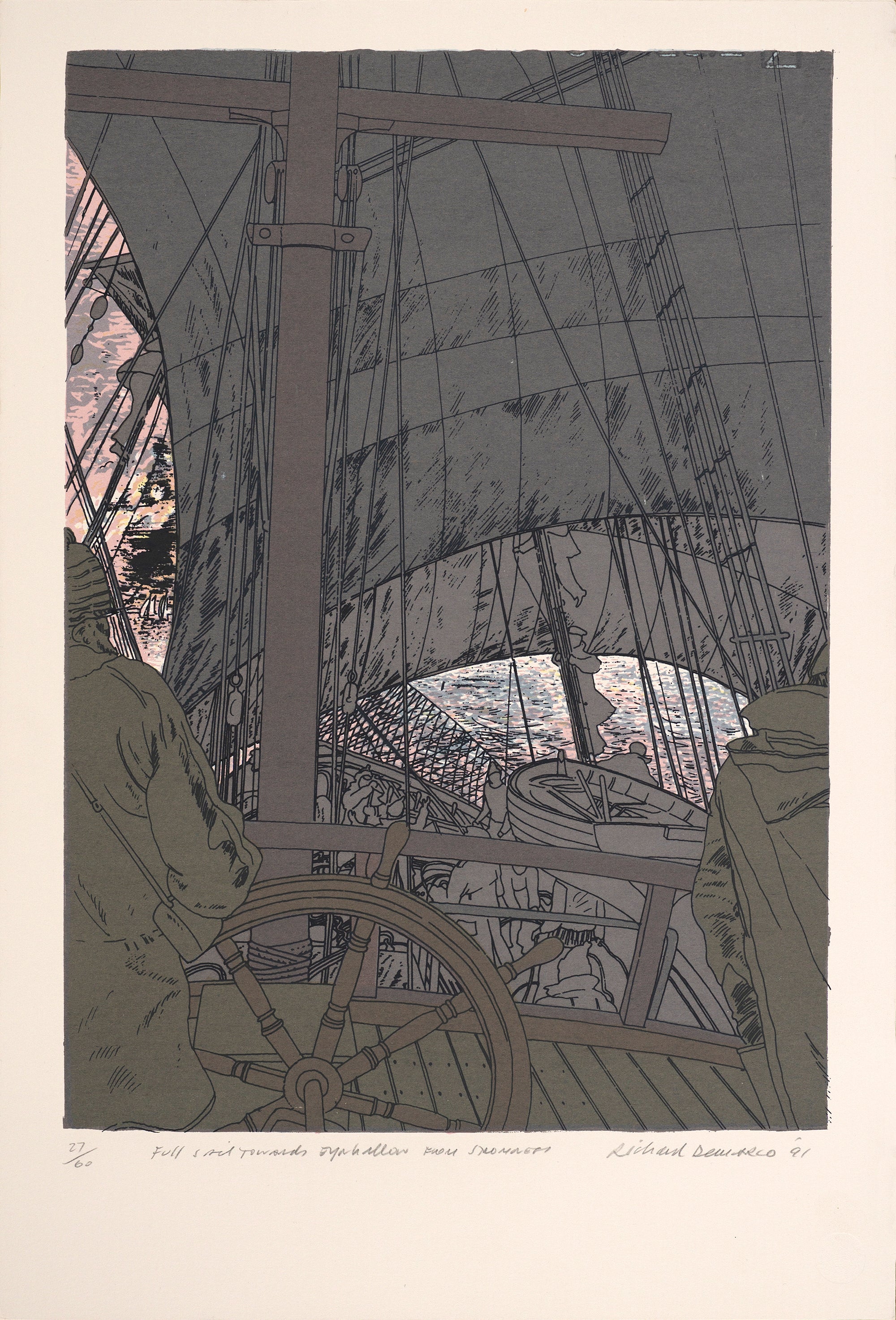 Richard Demarco: Full Sail Towards Eynhallow From Stromness